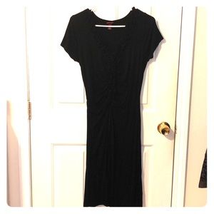 Very comfy black dress with ruffle accents